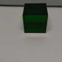 QFkris 2.2inch Crystal Glass Cube Prism Paperweight,Optic Prism Cube Figurine Collectibles for Office or Home Decor,Cool Science Gadgets,Birthday Gift (Green)