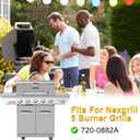 Replacement Parts for Nexgrill 720-0882A Evolution Infrared Plus 5-Burner Grill, Heat Plates Tents, Burners, Igniters and Cast Iron Grill Grates Replacement for Nexgrill 720-0882A