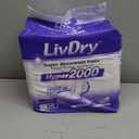 LivDry High Absorbency Pad Insert for Incontinence Briefs and Adult Diapers, Women and Men, Hyper 2000 (20 Count)