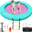 Inflatable Water Hammock Floating Dock,Round Floating Ring Inflatable Floating Hammock for Lake Boat Pool Ocean,
