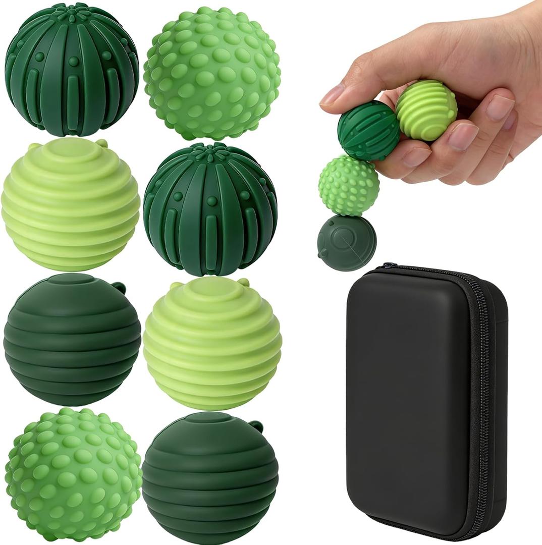 Magnetic Sensory Fidget Balls, 8Pcs Magnet Balls Fidget Toys for Adults & Teens with ADHD, Autism, Anxiety, Weighted Magnetic Fidget Balls for Travel, Office & Stocking Stuffers