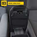 AOMSAZTO Console Covers for 2012-2017 Toyota Camry Armrest Covers for Toyota Camry Black with Black Stiches