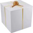 Extra Large Gift Box with Lid 28x28x28 Inches, White Big Gift Box for Gender Reveal, Giant Gift Boxes with Lids for Presents Packaging for Birthday Surprise, Christmas, Anniversaries, Wedding Party, 1 Count