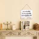 Bible Verse Printed Wood Plaque Sign Wall Hanging, Home Wall Decor You Are Fearfully & Wonderfully Made Scripture Rustic Hanging Wall Plaque Wood Signs, Psalm 139:14 Christian Sign