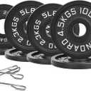 【Starter Set】2" Cast Iron Weight Plate Set | (8) Plates: Pairs of 2.5LB, 5LB, 10LB | 45 LB Total | For Standard Handles & Bars
