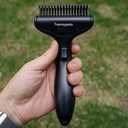 Taomypets Self Cleaning Grooming Rake Brush for Shedding Gently Removes Loose Undercoat Mats Tangled Deshedding Grooming Tool for Dogs Cats Extra Wide (Black)