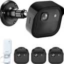 Blink Camera Mount for Outdoor 2K+, 3 Pack Protective Housing and 360 Adjustable Bracket, Snap-On Case for Easy Battery Change, Cable Management Blink Sync Module Mount(Black)