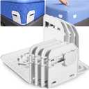 The Original Patented Bed Sheet Holders for Corners, Heavy Duty ABS Bed Sheet Straps with Anti-Slip Pads & Lock Clips, Keep Sheets Tight & Secure, Easy Installation, Fits All Mattress Sizes(Set of 4)