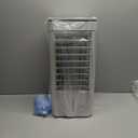 Windowless Portable Air Conditoners, 3-IN-1 Portable AC with Remote, 3 Modes 3 Speeds, 1.16Gal Tank & 12H Timer, 45 Oscillation, Fast Cooling Quiet Ventless Swamp Cooler for Room Home Office, Pearl, 12"D x 11"W x 21.7"H