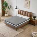 3 Inch Memory Foam Mattress Topper Bed Topper for Pressure Relief Full Size - CertiPUR-US Certified - Gel Cooling Mattress Pad with Removable Bamboo Cover,(Gray)