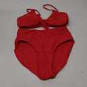 Blooming Jelly Womens High Waisted Bikini Set Tie Knot High Rise Two Piece Swimsuits Bathing Suits (Medium, Red)
