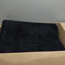 Garland Rug Gramercy Washable Bath Rug  Soft, Plush, Absorbent, Quick-Dry, Durable, Cut-to-Size Unbound Edges for Easy Cutting, 5 ft. x 6 ft., Black