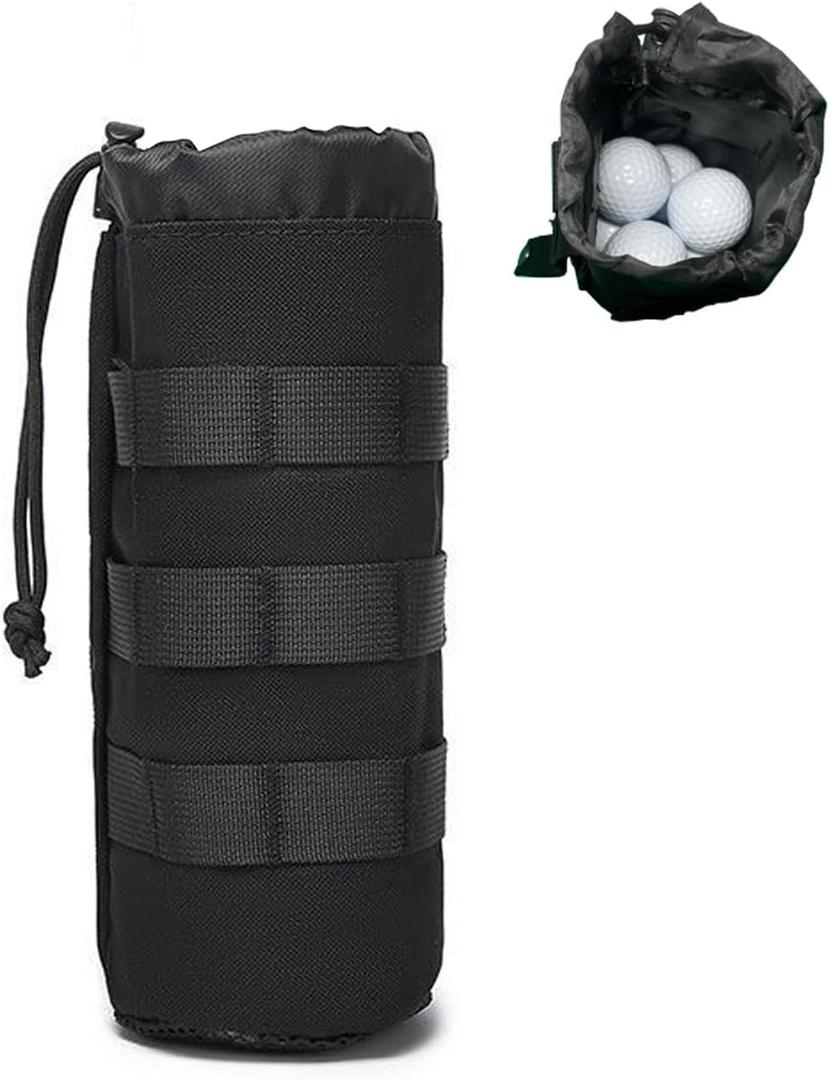 Golf Ball Bag Pouch for Balls Accessories | Store Up to 15 Balls | Portable Outfit Organizer Bag with 12 Slots | Also Great for Gym Sports Travel Tactical
