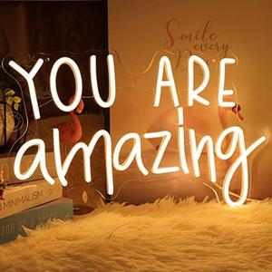 You Are Amazing LED Neon Light Sign 5V Girls Boys Bedroom Living Room Classroom Wall Decor Sign Hanging Smart Kid Birthday USB
