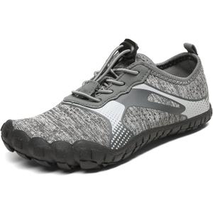 NORTIV 8 Kids Water Shoes, Lightweight Quick Dry Barefoot Athletic Aqua Sports Shoes for Boys & Girls, Outdoor, Summer (11 Little Kid, Dark/Grey)