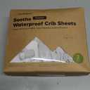2-Pack Waterproof Crib Sheets for Boys, Girls - 52x28 Fitted Organic Cotton Baby Crib Sheets, Toddler Mattress Protector Cover, Washable, Soft & Durable Baby Bedding Essentials (Savannah)