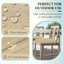 Wellsin Outdoor Chair Cushions for Patio Furniture - Patio Chair Cushions Set of 4 - Water Resistant Round Corner Outdoor Seat Cushions 17"X16"X2", Beige