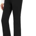 SEVEGO 29"/31"/33"/35" Inseam Women's Bootcut Yoga Dress Pants High Waist Stretch Work Pants Petite, Regular, Long, Tall (X-Large, Black)