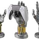 Cyberpunk Decor Silverhand Mechanical Hand, Gaming Controller Holder Stand, 9.6 Inch Resin Gaming Desk Accessories for Room, Porch, Shelf, Home Decor, 9.6 x 4.52 x 3.54 inches