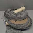 Small Cat Tree Tower with Scratching Post, Modern Kitten Tower for Indoor Cats, Short Carpet Sisal Cat Scratcher Stand with Large Bed Perch, Scratch Ramp, Toy Ball for Kitty Play (Grey)