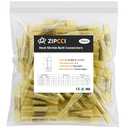 12-10 AWG Heat Shrink Butt Connectors - 50Pcs Yellow Waterproof Crimp Electrical Wire Connectors Splice Marine Automotive Cable Wiring Terminals