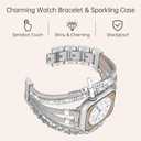 Boho Bracelet & Case Compatible with Apple Watch Band 40mm 44mm 45mm 46mm 41mm 38mm 42mm(S11 S10) Women, Dressy beaded Handmade Leather Strap for iWatch Series11 10 9 8 7 6 5 4 3 2 1 SE