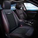 Beaded seat covers for cars - Breathable with Massage, Anti-Sweat, and Back Support Features - Wooden beaded seat covers for trucks Sedans, SUVs - car seat beads Universal Fit (1 Unit - Royal Black)