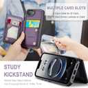 Vinich for iPhone 17e / 16e Wallet Case with Card Holder, RFID Blocking Credit Slots Kickstand Shockproof Phone Cover Fit for iPhone 16e & 17e 6.1" Purple