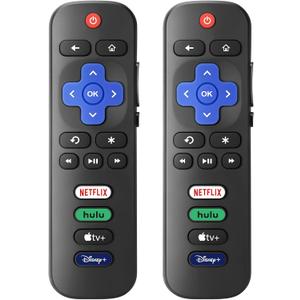 Pack of 2 New Replacement for All Roku TV Remote,Compatible for All TCL-ONN-Hisense-Roku TV Remote