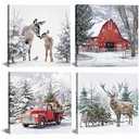 Butterfly Canvas Art Wall Decor: Inspirational Quotes Love Dream Believe Faith Wall Art Butterflies Pictures Grey Bathroom Bedroom Wall Decor Funny Vintage Posters,12x12Inch,Set of 4