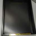 16"x12" Serving Trays with Handles, Black Decorative Serving Tray, Ottoman Trays for, Living Room, Bathroom, and Outdoors Decorative Trays (Black)