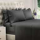DREAMCARE Queen Sheet Set  6 pcs Cooling Bed Sheets  up to 15 Deep Sheets Queen Size Bed Set  2500 Supreme Collection  Extra Soft 100% Brushed Microfiber Hotel Luxury with Side Pocket  Gray (10 - Gray)