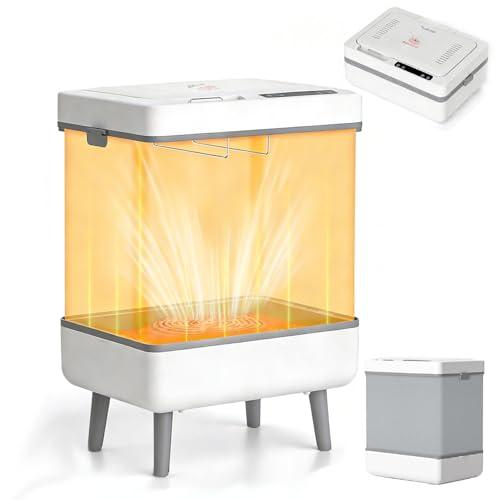 CNZHONGYINI Luxury Towel Warmer for Bathroom, 35L Large Foldable Towel Warmer Bucket & Blanket Warmer with Scent Holder, Heating & Drying Modes, Timer, LED Display, Fits 3-4 Towels, Spa Gift for Women