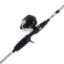 Abu Garcia 5’6" Ike Dude Youth Fishing Rod and Reel Spincast Combo, 2-Piece Rod, Size 6 Reel, Right Handle Position,White, 5'6" - Medium - 2pc