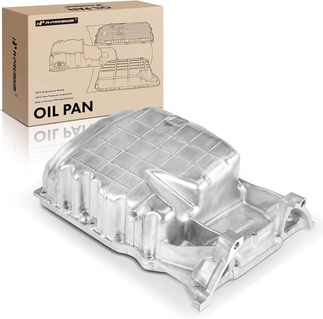 A-Premium Engine Oil Pan Sump with Drain Plug Compatible with Honda Accord 2008-2012, Crosstour 2012-2014, Acura TSX 2008-2014, 2.4L Gas