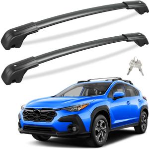 Tuyoung 330lbs All Aluminum Roof Rack Cross Bars Compatible with Subaru Crosstrek 2024 2025 2026 (Not for Wilderness) with Side Rails, Lockable Heavy Duty Roof Crossbars Rooftop Luggage Racks Carrier