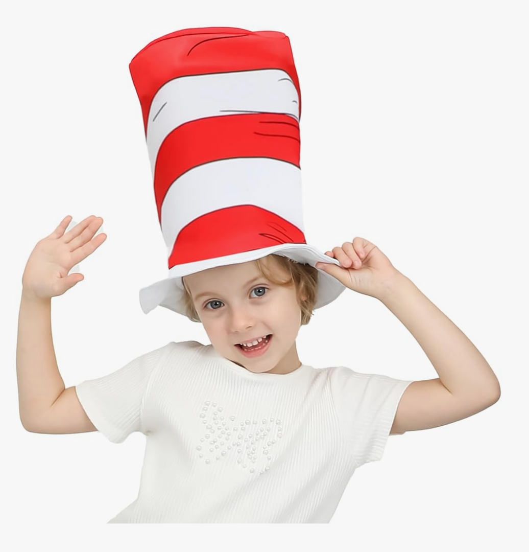 Leadtex Red &White Striped Stovepipe for kids and adults,Top Hat Halloween Cat Cosplay Costume Accessories and Headwear