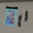 Waterproof Phone Pouch, [Up to 8.5''] Double Space Waterproof Phone Case with Lanyard for iPhone 17 16 15 Pro Max Galaxy S25 Ultra, Cellphone Dry Bag for Beach Vacation, 2 Pack (Black & Green)