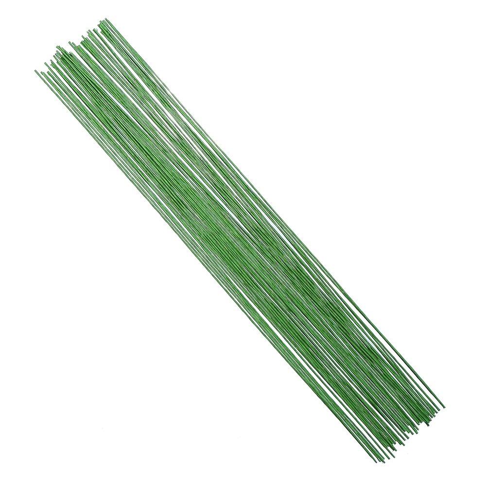 DECORA 18 Gauge Green Floral Stem Wire for Artificial Flower Making 16 inch,50/Package