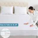 Twin Mattress Protector Zippered (7 Inches), Waterproof Mattress Cover & Mattress Encasement, 6 Sides Wrapping Box Spring Cover