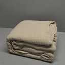 Bedsure 100% Cotton Muslin Blanket King Size for Bed - 4-Layer Breathable and Lightweight Thin Soft Summer Gauze Muslin Blanket for Adults, Linen Beige, 108x90 Inches