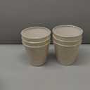 Set of 6 Chandelier Lamp Shades 5 Inch, Mini Barrel Lampshades Clip On for Table Lamp Wall Lamp Replacement, Natural Linen Mini Lamp Shade, 3.5x5x5.5in (Top Height Bottom)