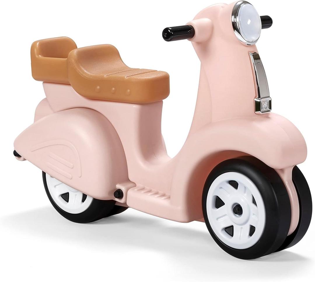 Step2 Ride Along Scooter Kids Push Car, Foot Powered Ride On Toy, Practice Balance with 4 Wheels, Made of Durable Plastic, Max Weight 40 lbs., For Toddlers 1.5-4 Years Old, Rose Pink (Child)