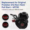 212 Pull Start Recoil Starter Assembly Compatible with Predator 212cc 196cc 6.5HP GX160 Engine Coleman CT200U BT200X Baja MB200 Mini Bike Go Kart Generator Pressure Washer with Pulley Cup