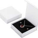20 Pack Jewelry Gift Boxes Necklace Earring Ring Box Gift Box with Cotton Filled and Lids,Jewelry Box Gift Boxes 3.9x3.9x1.1inch (White)