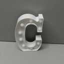 Pooqla LED Marquee Letter Lights Sign, Light Up Alphabet Letter for Home Party Wedding Decoration C (Warm White)