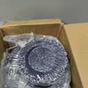Exquisite 80 Piece Plastic Disposable Plates Set For 40 Guests I 40 X 9 Inch & 40 X 11 Inch Disposable Plastic Plates | Color: Blue | Great for Weddings Parties And Formal Occasions