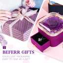 Beferr Birthday Gifts for Women Preserved Real Rose with Necklace Eternal Purple Roses Forever Flowers for Delivery Anniversary Mothers Day Flower Gifts for Mom Wife Grandma Daughter Her Girlfriend