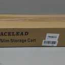 SPACELEAD Slim Storage Cart 3 Tier,Bathroom Organizer Rolling Utility, Mobile Shelving Unit Slide Out for Office, Kitchen, Laundry Room & Narrow Places,White, 5.1 X 15.75 24 Inches