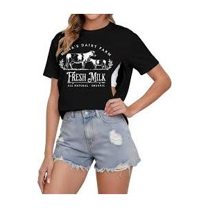 UNIQUEONE Comfort Breastfeeding Shirts for Women Zip Nursing Tops Casual Distressed Acid Washed Maternity Tees 2XL